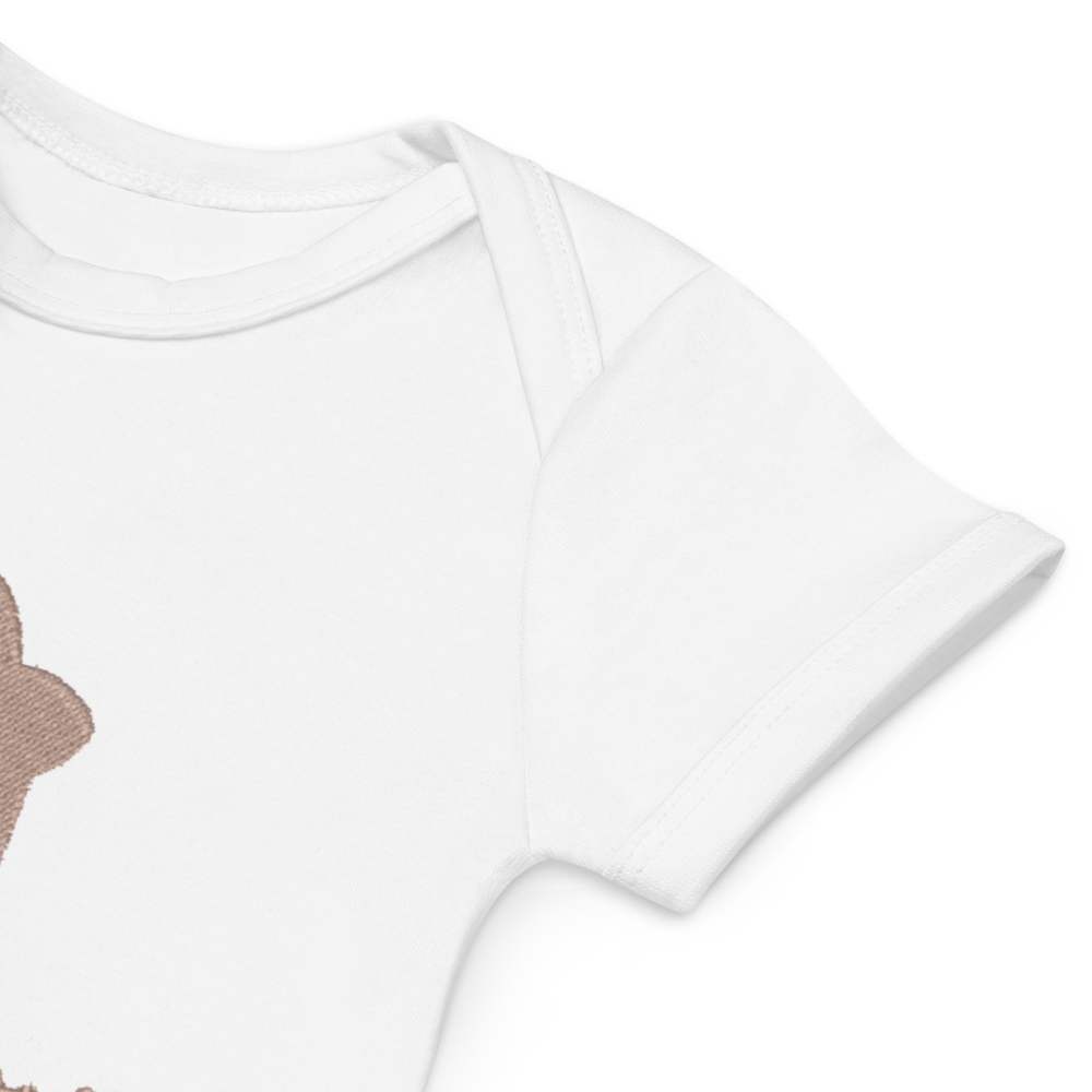 Easter Bunny Name Personalised Embroidered Bunny Bodysuit in Red