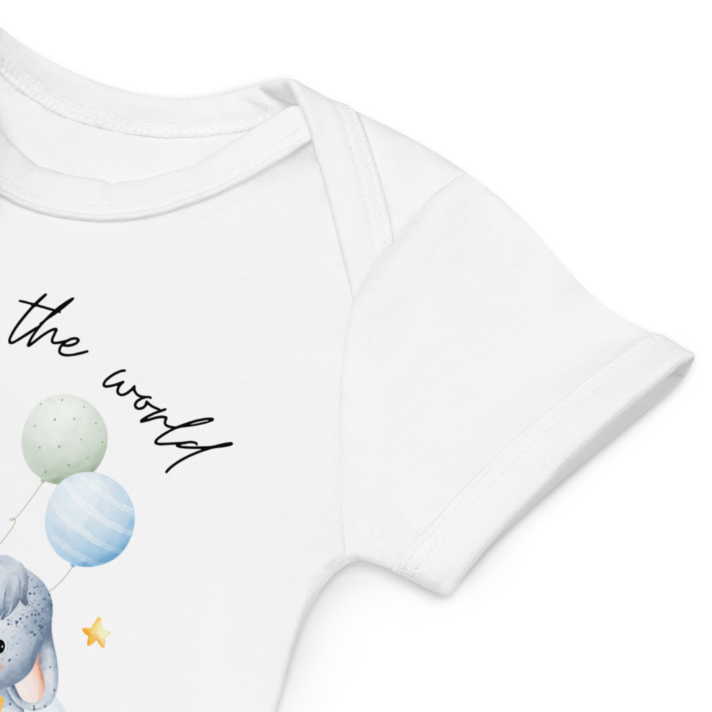 Welcome to the World Safari Balloons Personalised Name Bodysuit