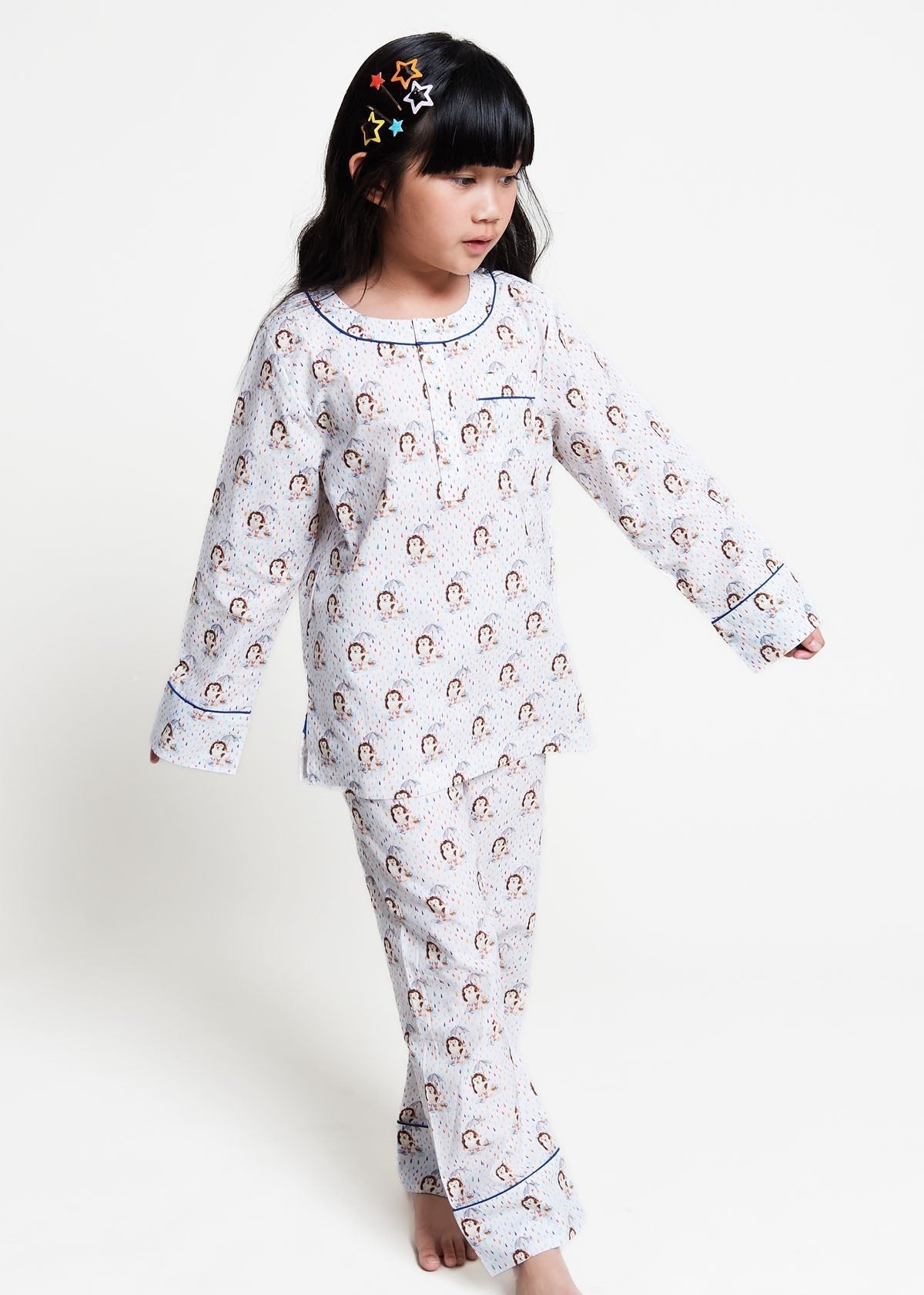 raindrops keep falling - organic cotton baby pyjama set - Kutti Lulu