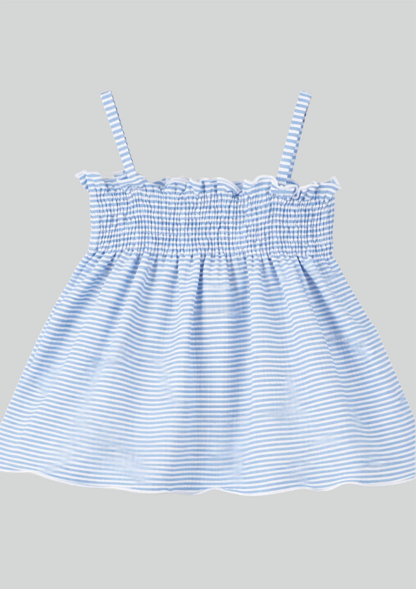 Calamaro Baby Blue Striped Cover-up Swim Dress