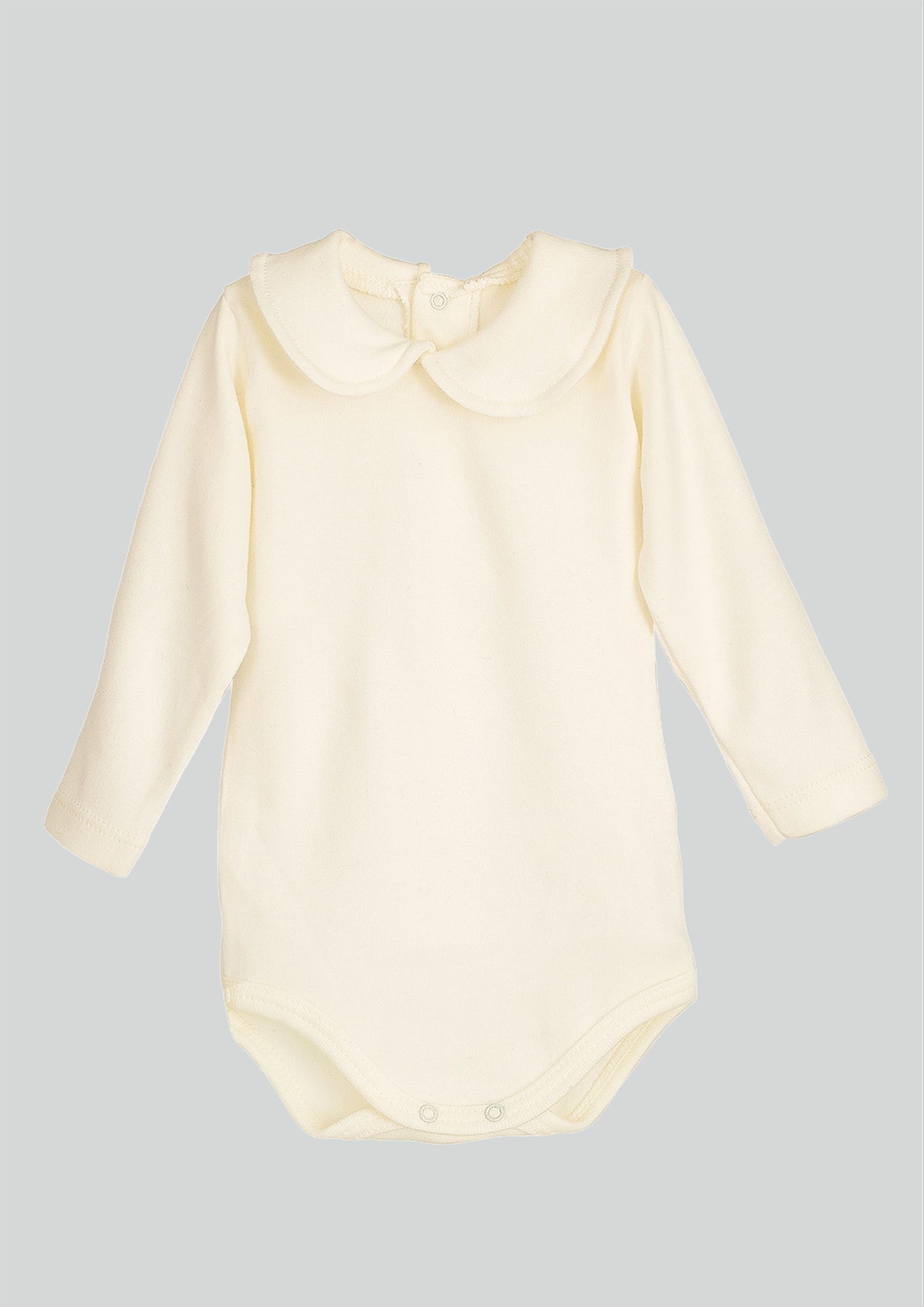 Calamaro Baby Peter Pan Collar Vest in White