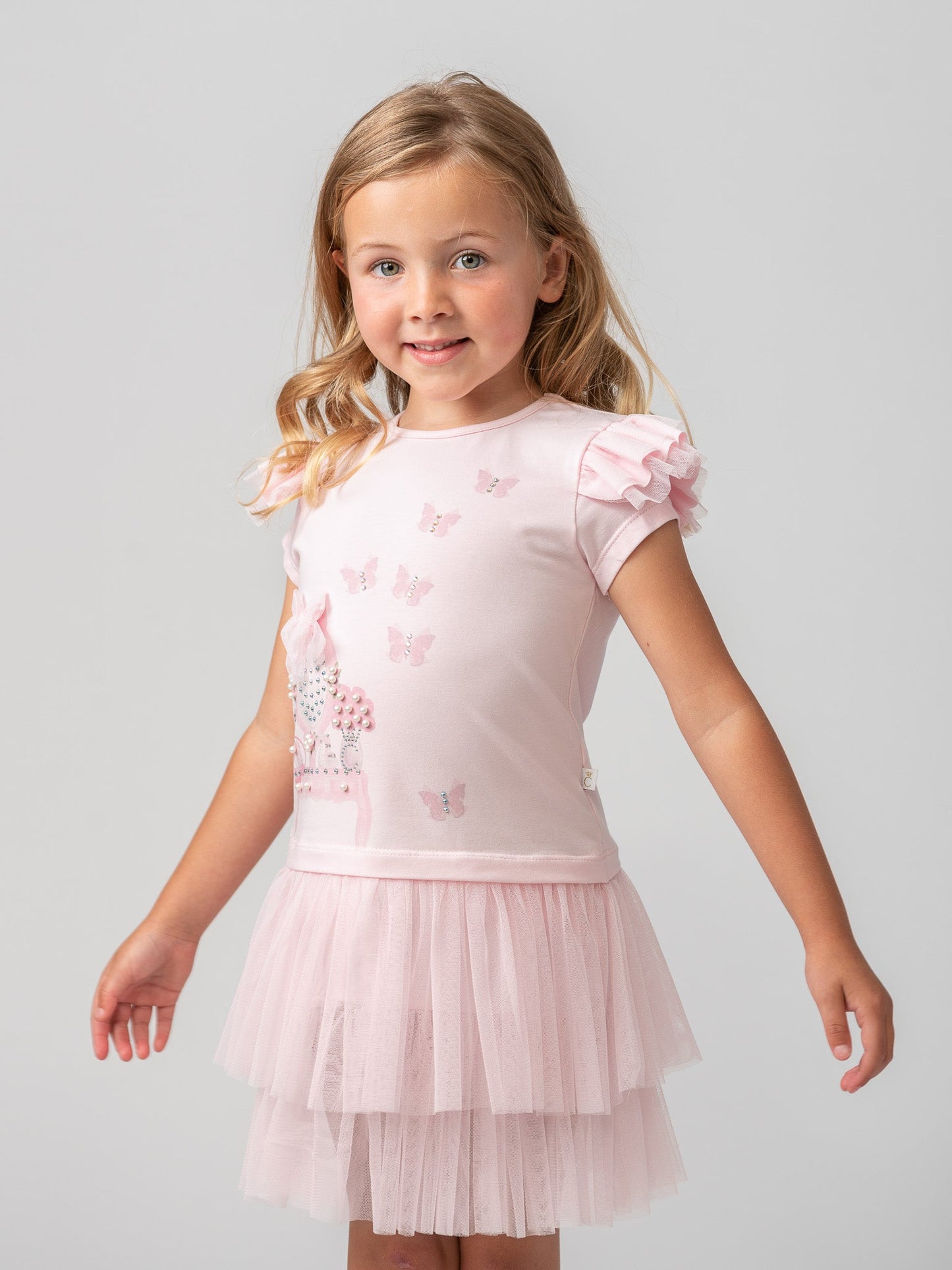 Caramelo Kids Pearl Vanity Dress - Rose & Albert