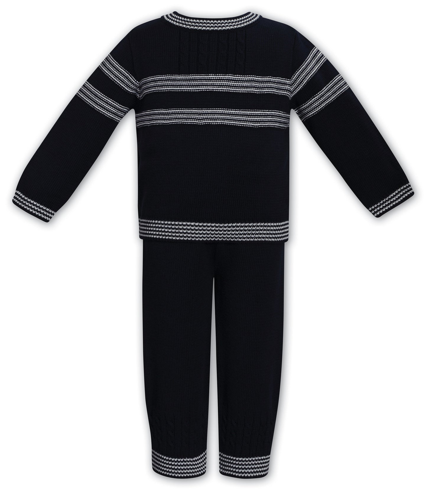 Sarah Louise Navy Cotton Suit - Rose & Albert