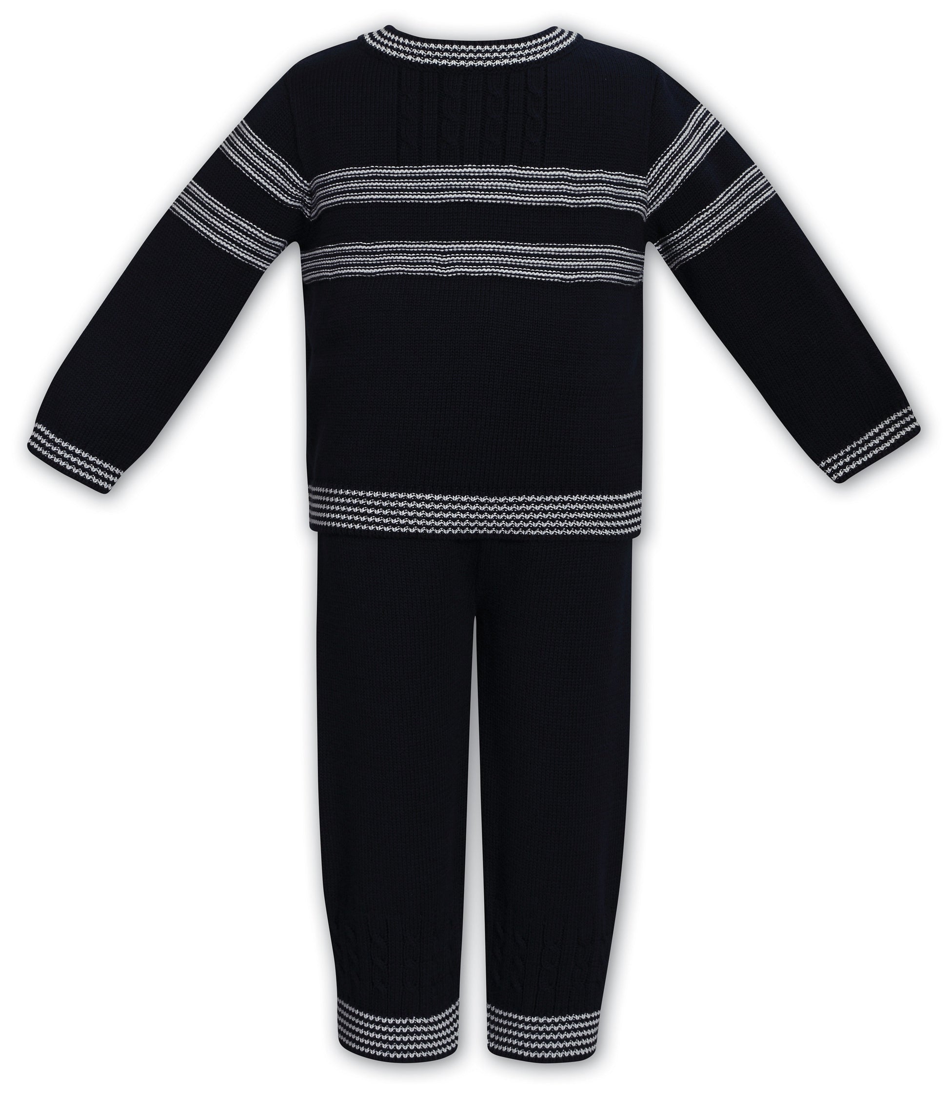 Sarah Louise Navy Cotton Suit - Rose & Albert