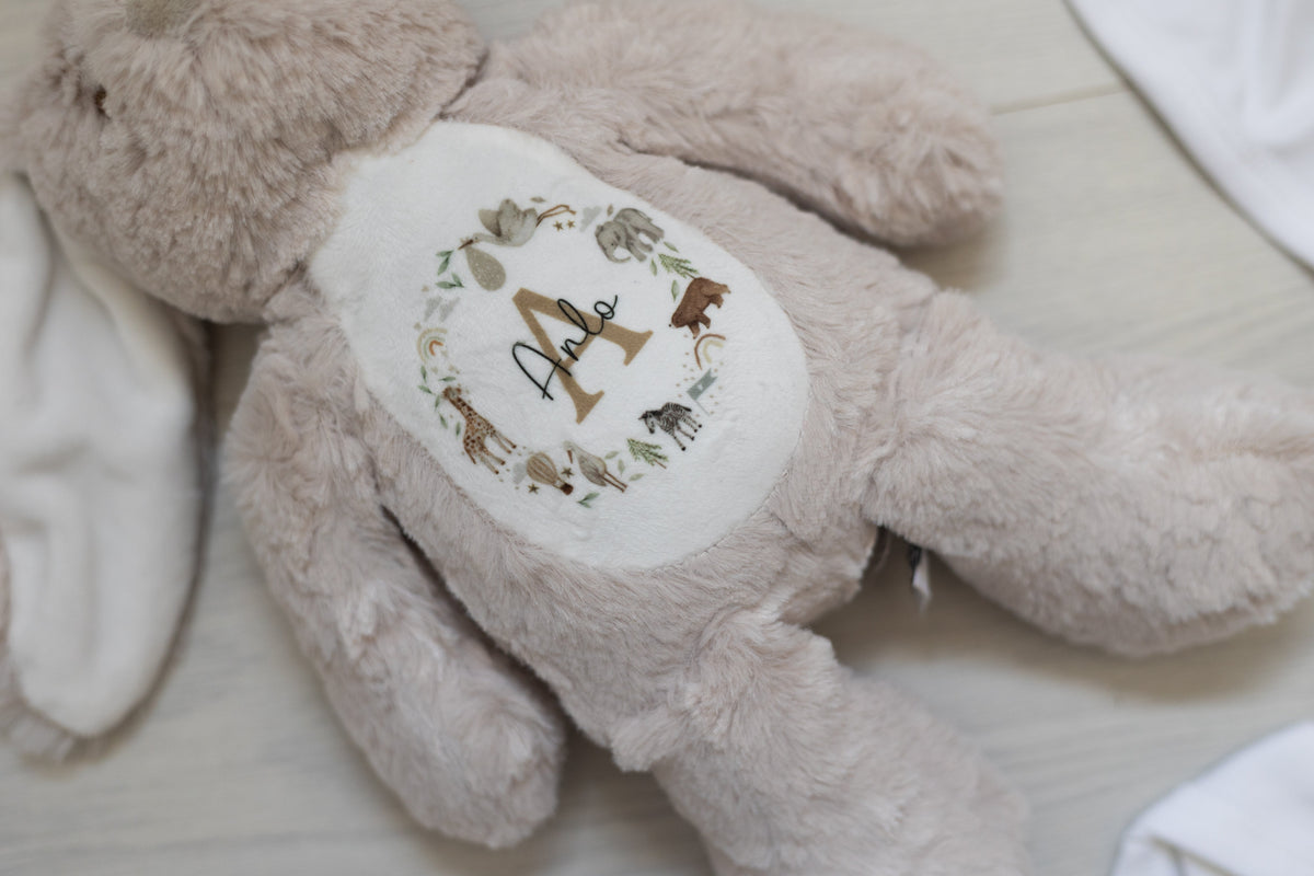 New Baby Gift Set - Nude Jungle Wreath Design