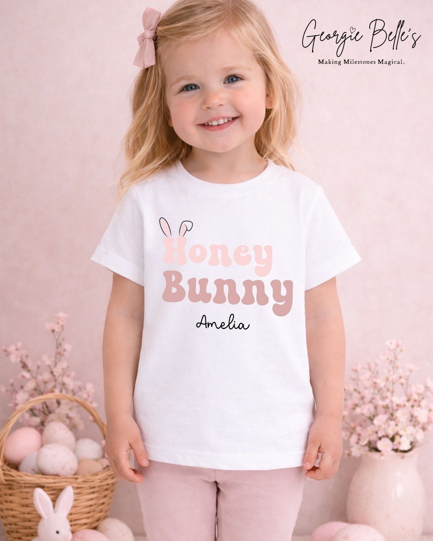 Personalised Easter T-Shirt - Honey Bunny Design
