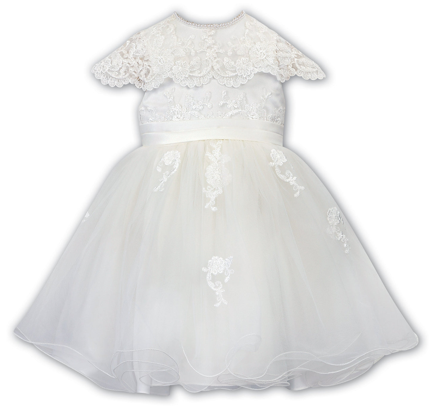 Sarah Louise Ivory Vintage Lace & Tulle Occasion Dress - Rose & Albert