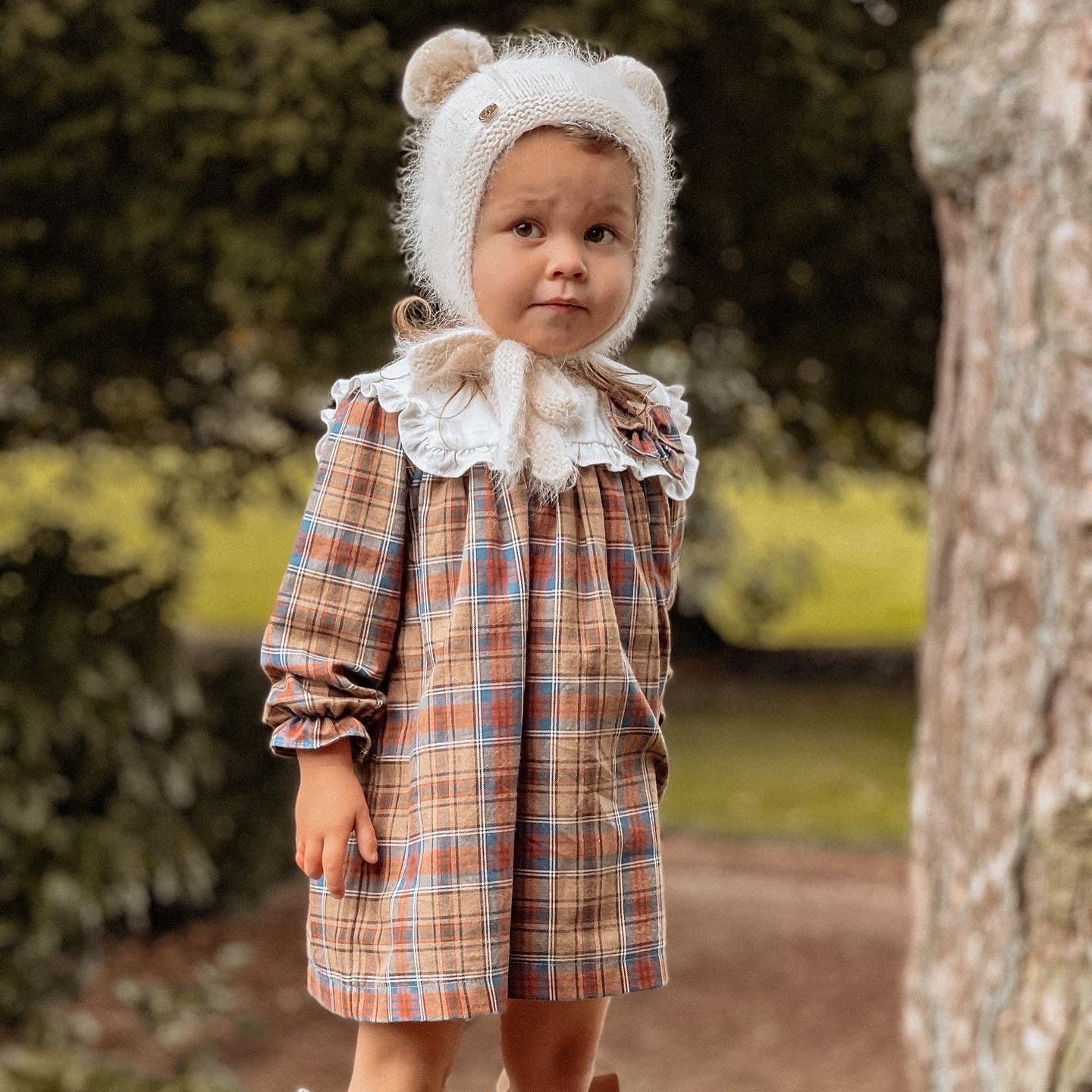Rose and Albert Winter Check Statement Collar Dress - Rose & Albert