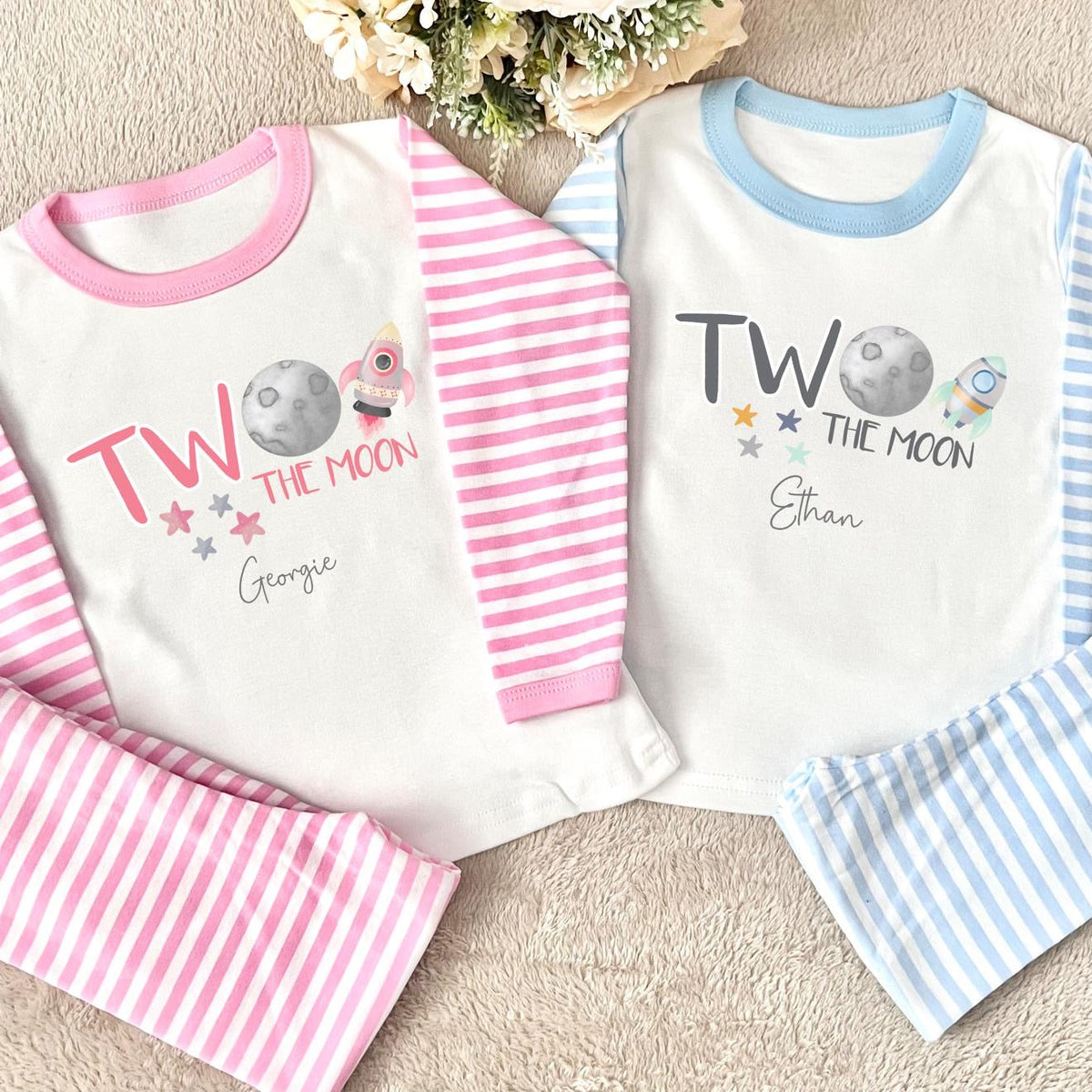 Personalised Birthday Pyjamas - Two The Moon Design