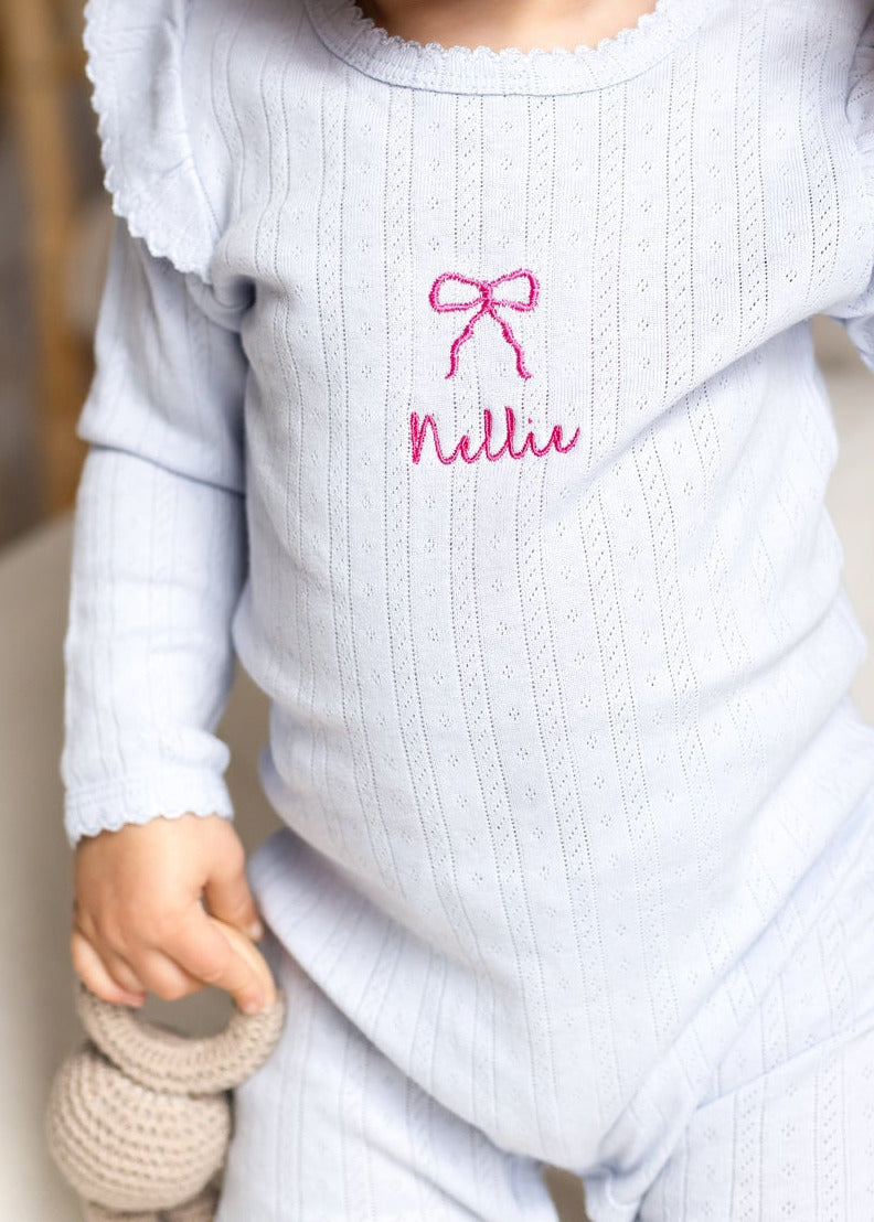 Knitted Bow Frill Romper