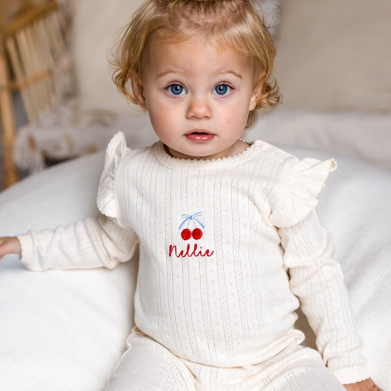 Knitted Cherry Romper