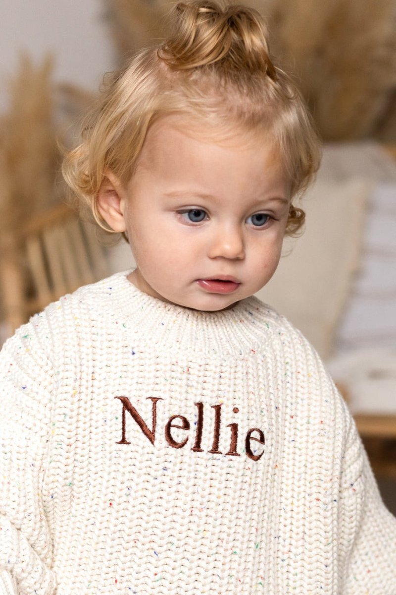 COZY Rainbow Speckle Chunky Sweater | Natural - Cozy Crew Club