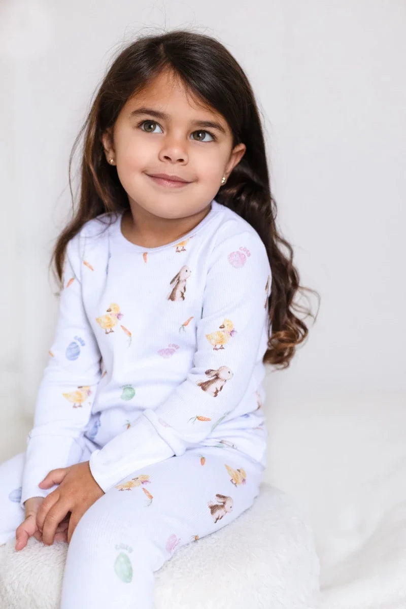 The COZY Hop Ribbed Cotton Two-Piece Set Long Sleeve Pyjamas - Cozy Crew Club