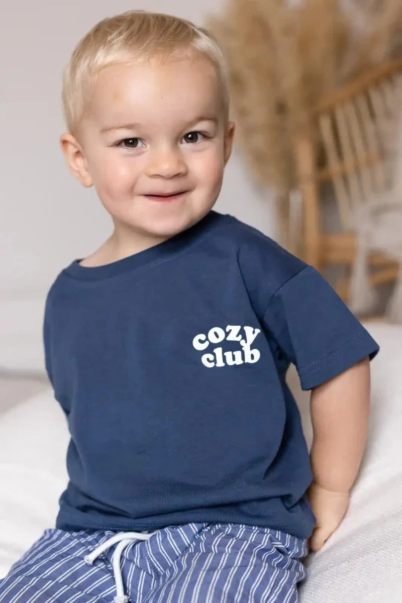 Cozy Crew Club Graphic Tee - Navy - Cozy Crew Club
