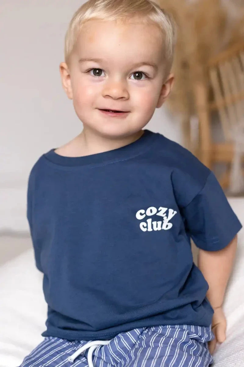 Cozy Crew Club Graphic Tee - Navy - Cozy Crew Club