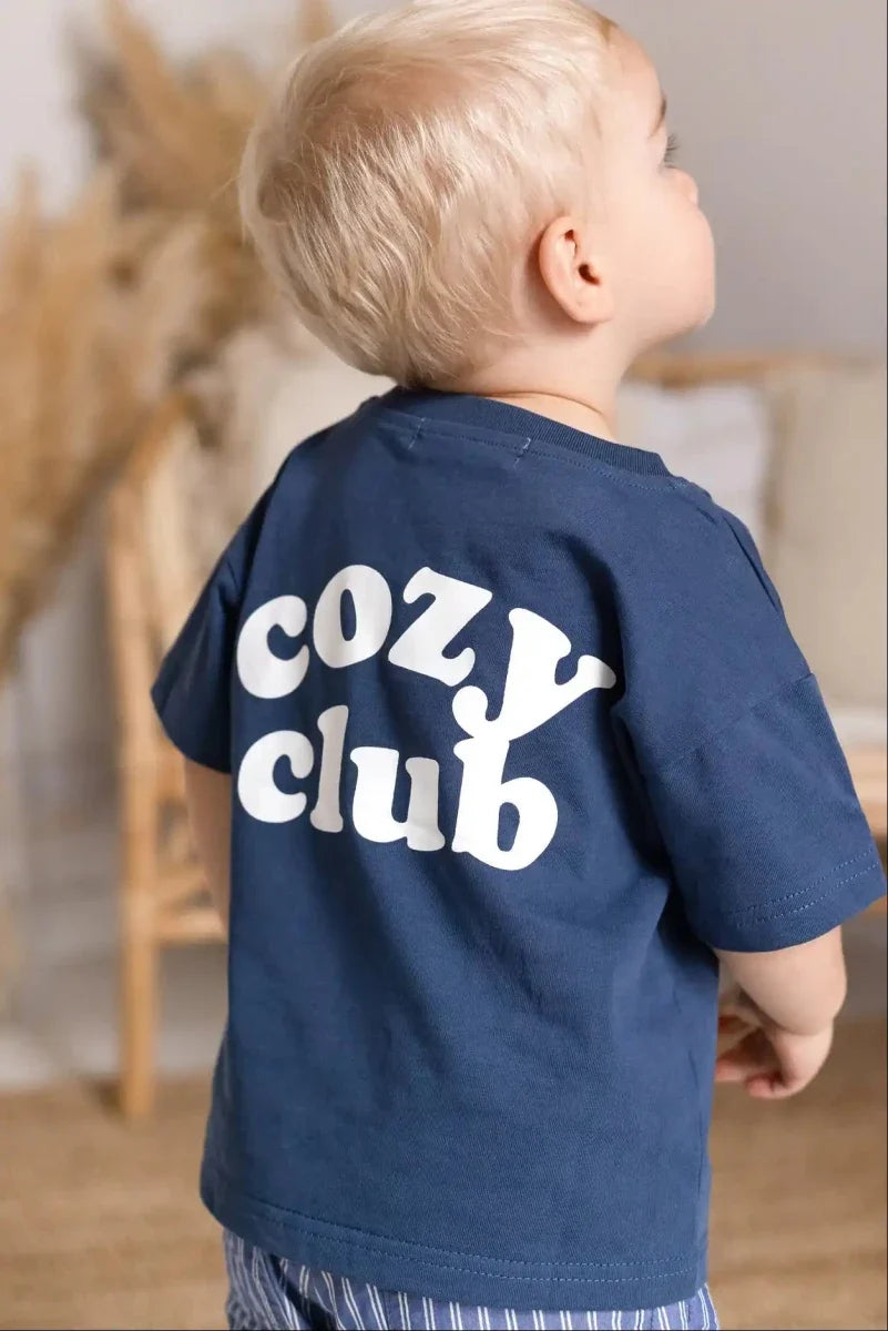 Cozy Crew Club Graphic Tee - Navy - Cozy Crew Club