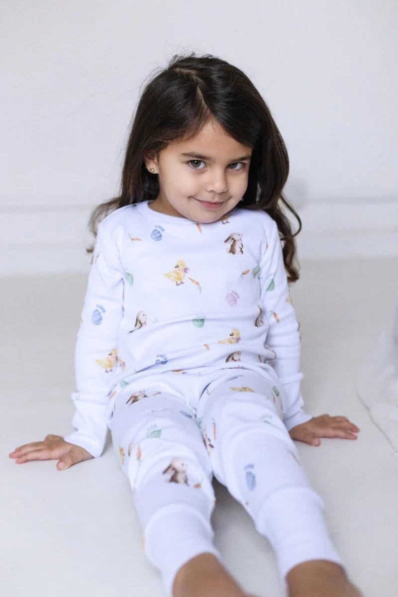 The COZY Hop Ribbed Cotton Two-Piece Set Long Sleeve Pyjamas - Cozy Crew Club