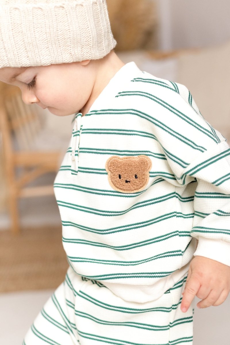The Striped Polo Bear Tracksuit - Cozy Crew Club