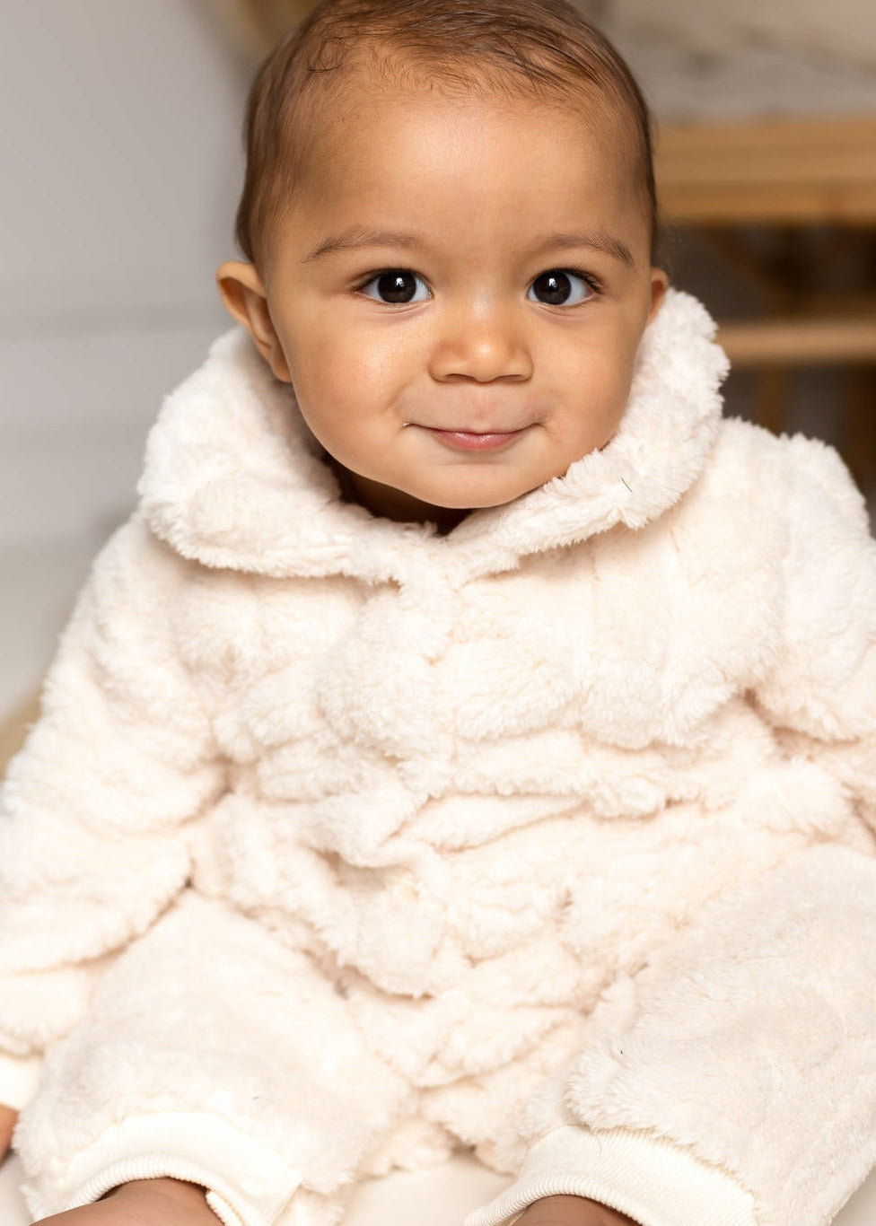 The Fur Bear Lining Fluffy Coat Romper