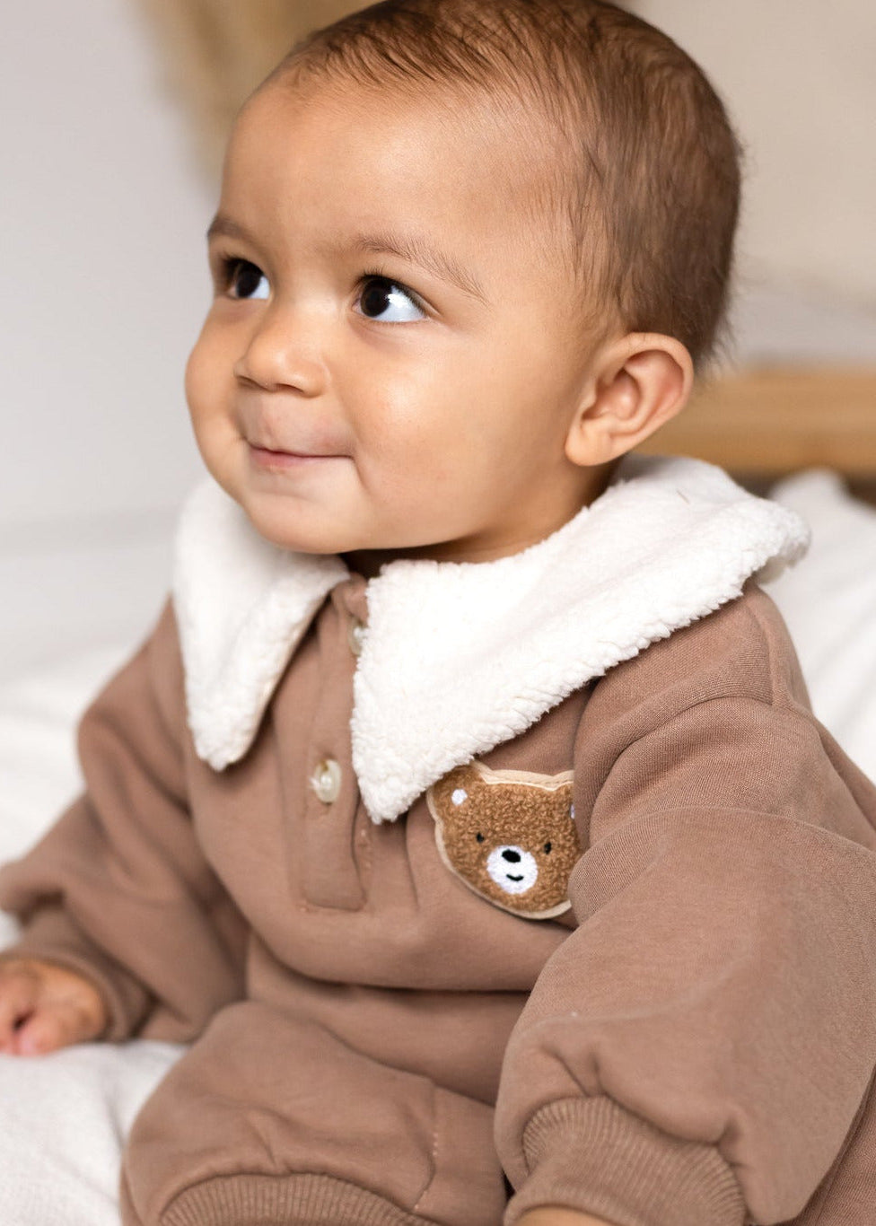 The Winter Fur Bear Hooded Pramsuit