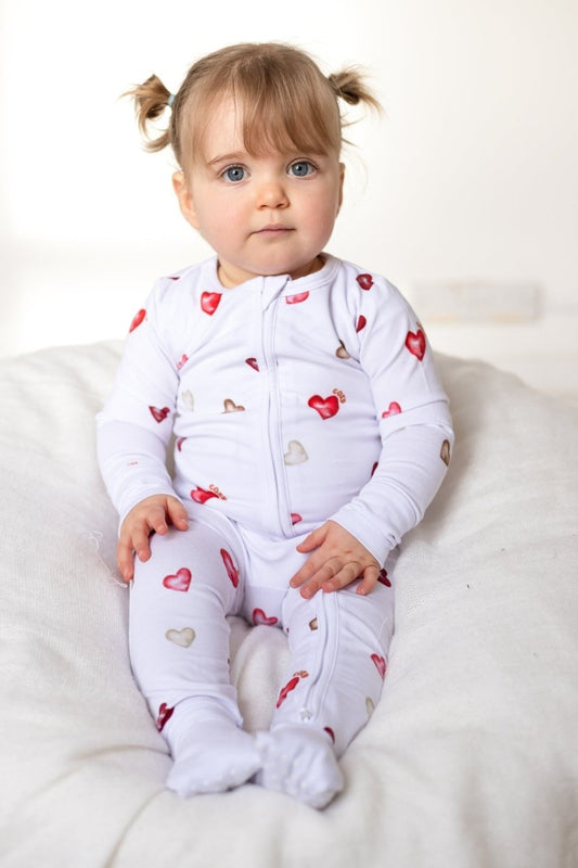 COZY In Love Cotton Zip Sleepsuit One Piece - Cozy Crew Club