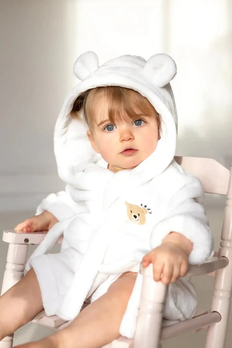 COZY Bear Hooded Dressing Gown Bear Ears - White Cozy Crew Club Dressing Gown mora-uk.myshopify.com cozy-bear-hooded-dressing-gown-bear-ears-white   baby, bath, bathrobe, bear, dressing gown, hooded, new in, personalise, soft, zero  COZY Bear Hooded Dressing Gown Bear Ears - White Cozy Crew Club Dressing Gown mora-uk.myshopify.com cozy-bear-hooded-dressing-gown-bear-ears-white   baby, bath, bathrobe, bear, dressing gown, hooded, new in, personalise, soft, zero