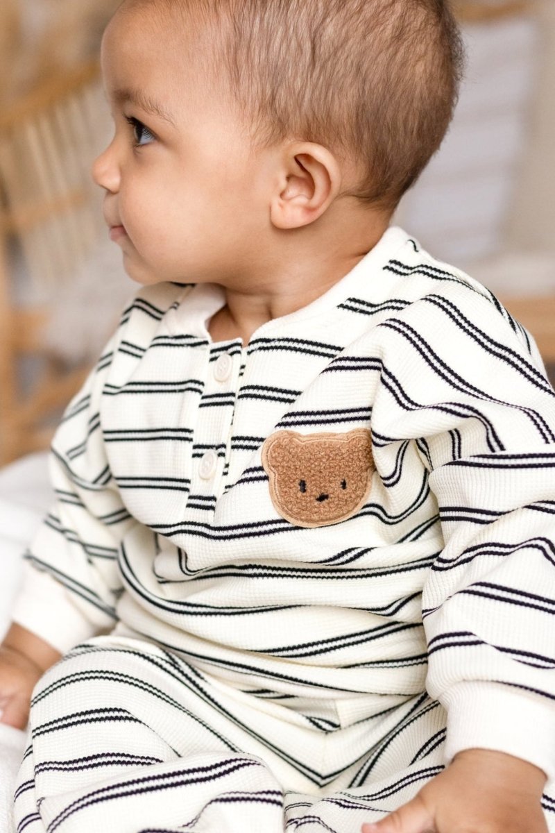 The Striped Polo Bear Tracksuit - Cozy Crew Club