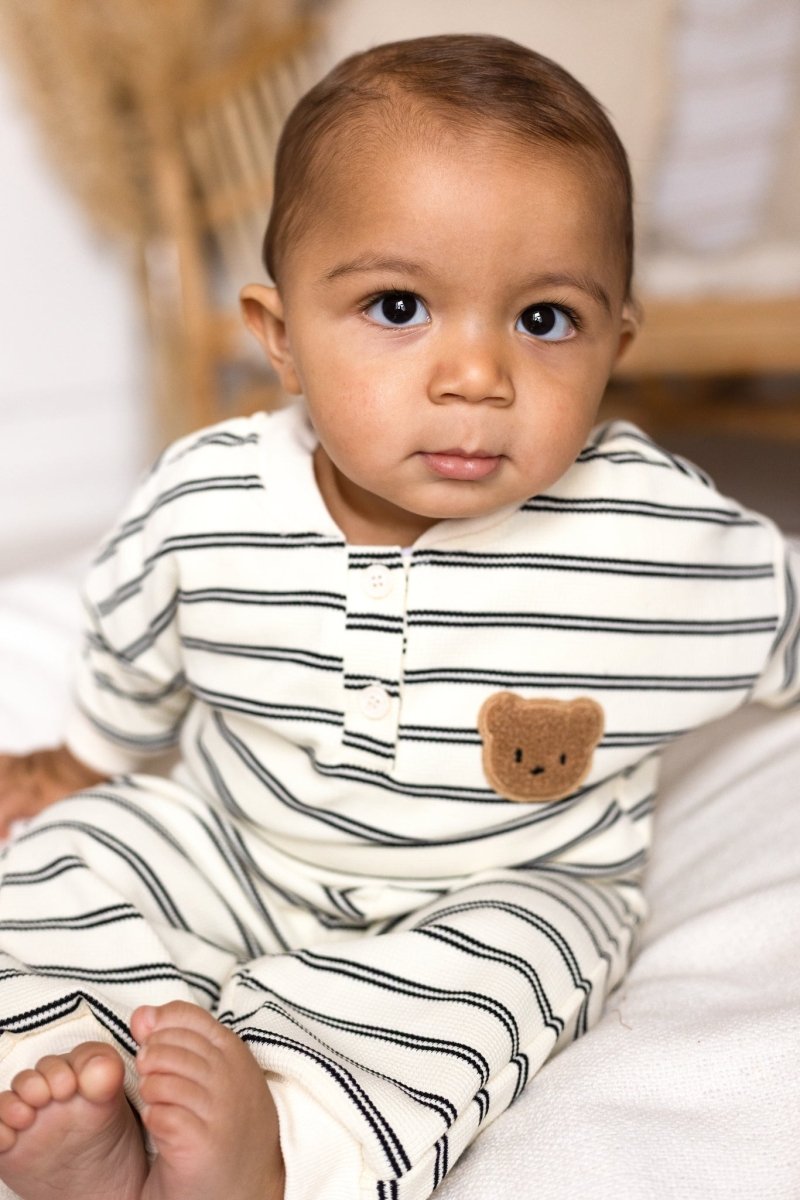 The Striped Polo Bear Tracksuit - Cozy Crew Club