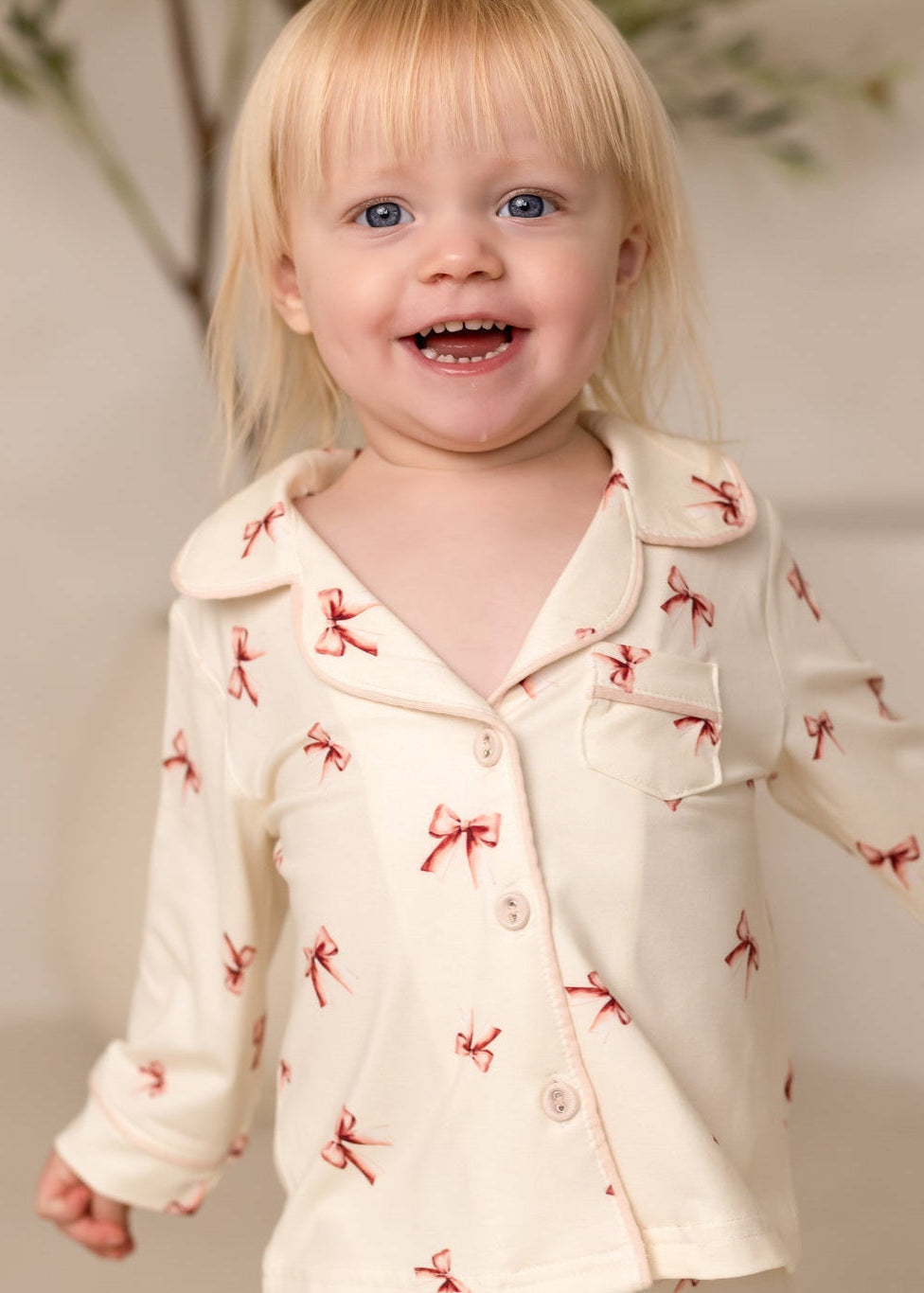 Mini Cozy Rosy Ribbon Pyjamas