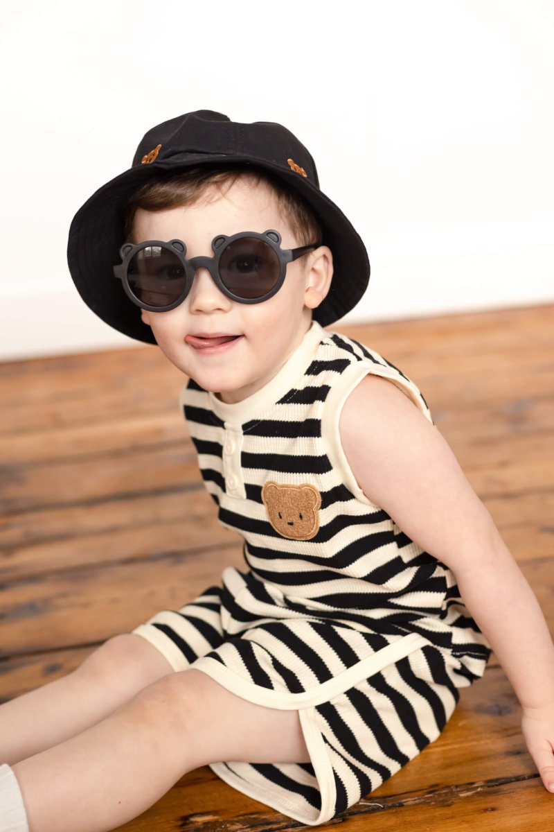 The Bear Beach Stripe Shorts & T-Shirt - Cozy Crew Club