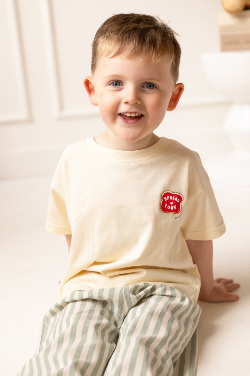 Spread The Love Cozy Crew Club Graphic Tee 100% Cotton