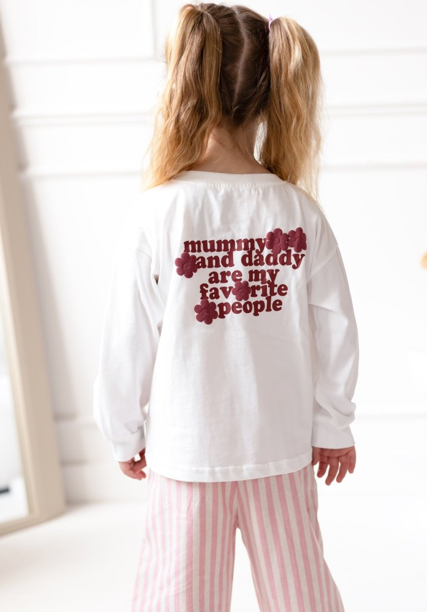 Mummy & Daddy Are My Fav Cozy Long Sleeve Tee