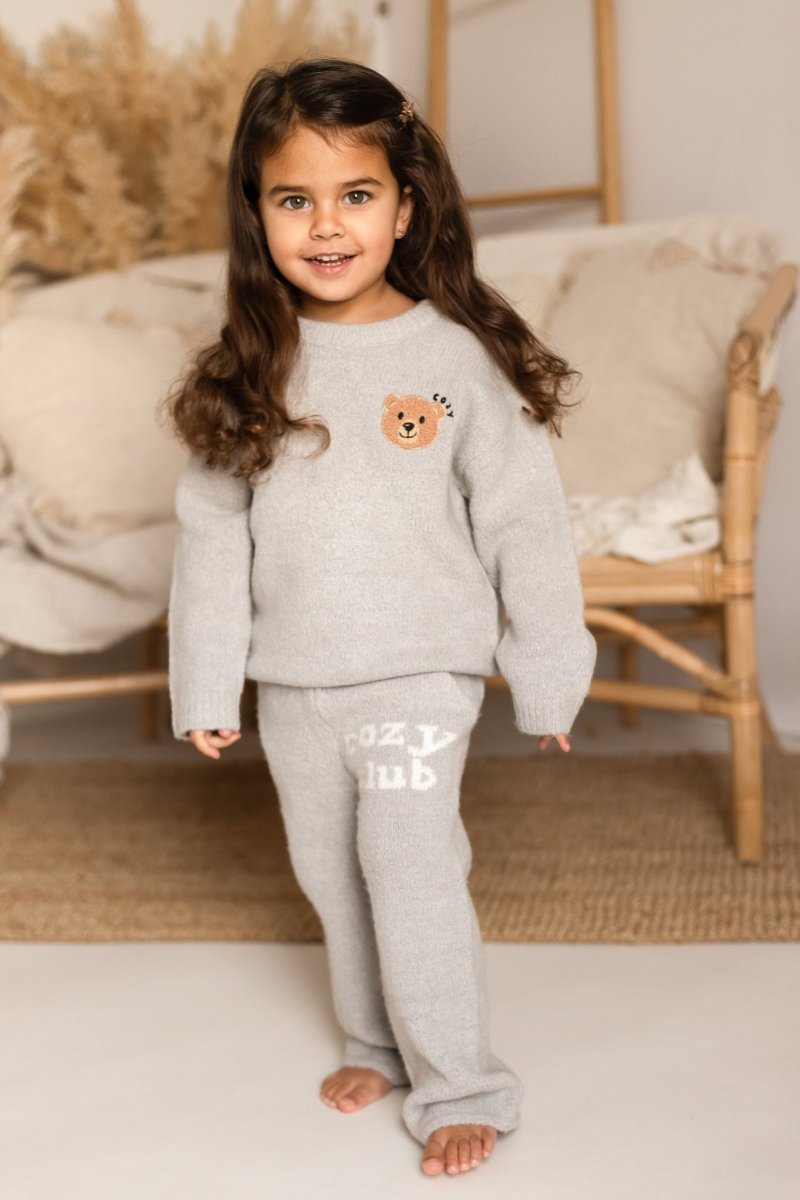 The Cozy Cub Knit Set Grey - Cozy Crew Club