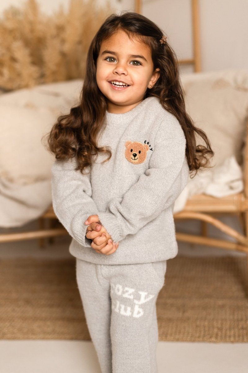 The Cozy Cub Knit Set Grey - Cozy Crew Club