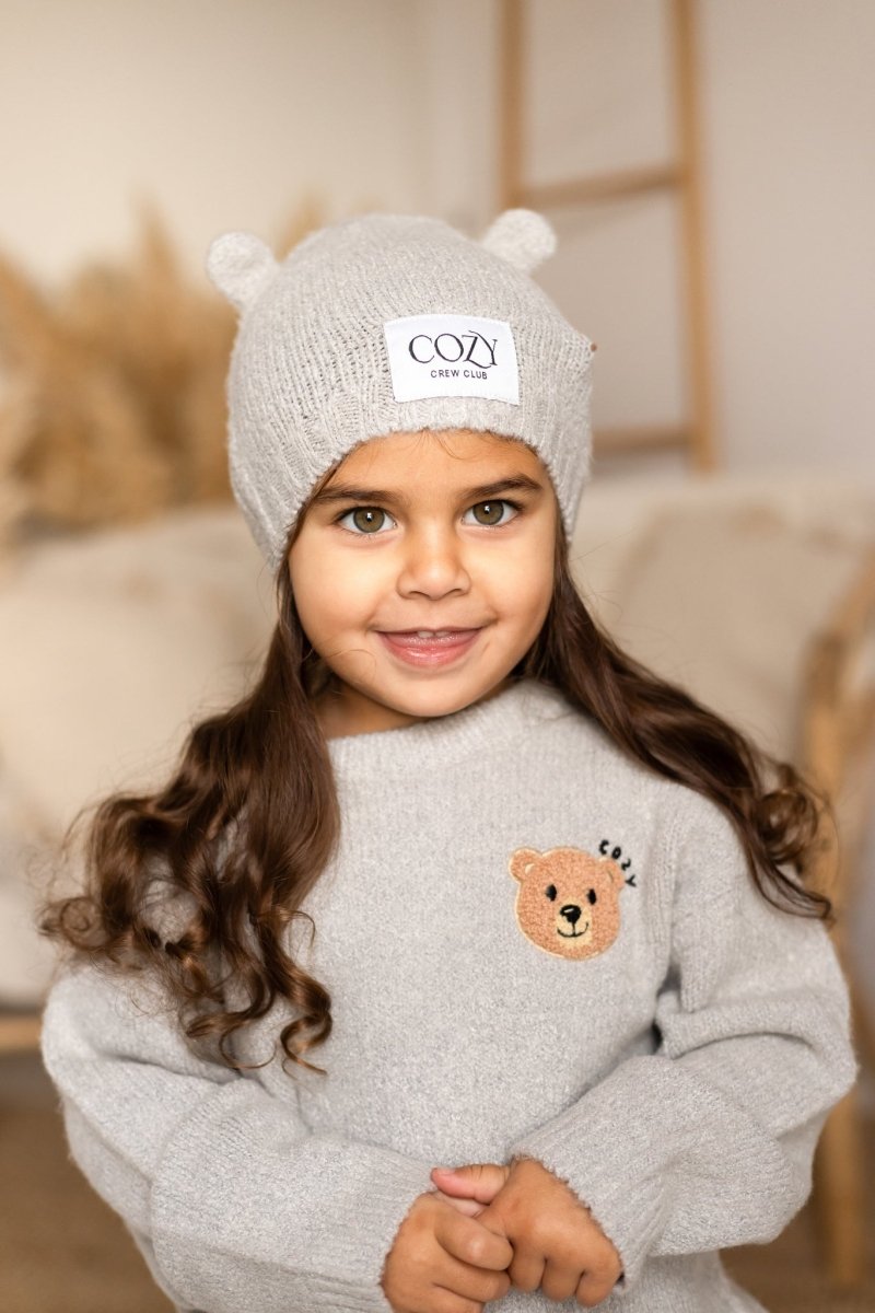 The Cozy Cub Knit Set Grey - Cozy Crew Club