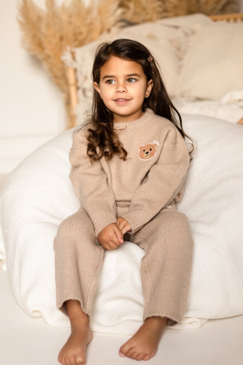 The Cozy Cub Knit Set Taupe Brown - Cozy Crew Club