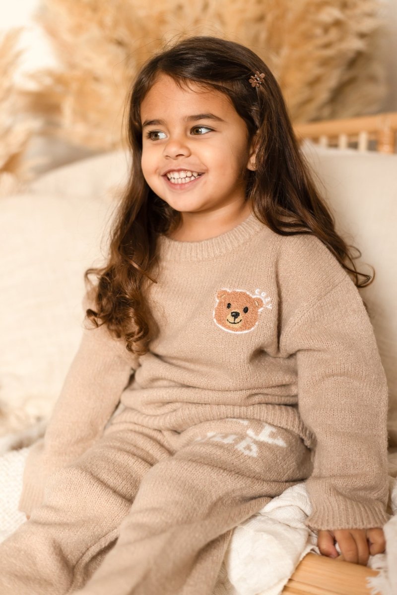 The Cozy Cub Knit Set Taupe Brown - Cozy Crew Club