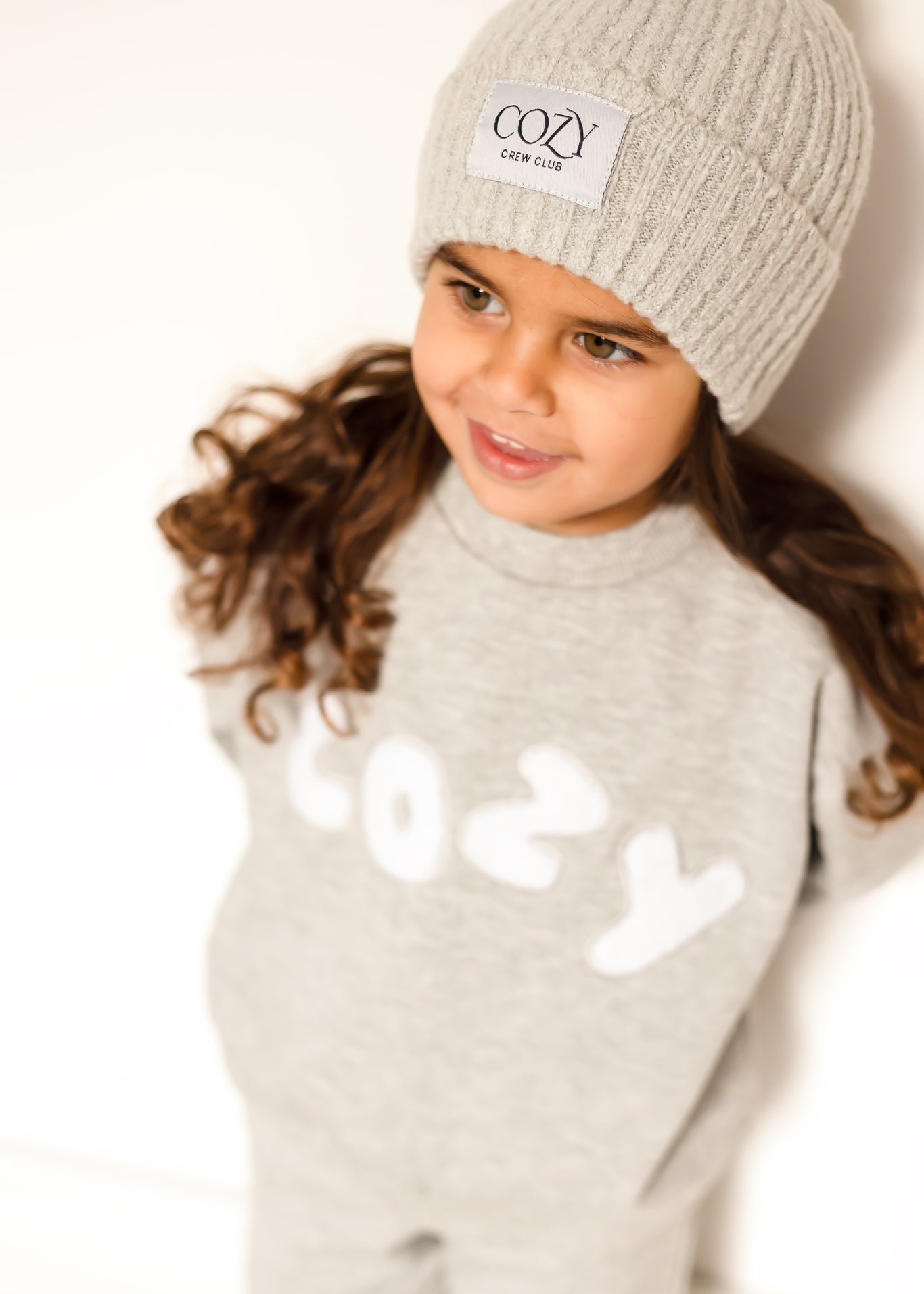 Cozy Knitted Beanie Hat Marl in Grey