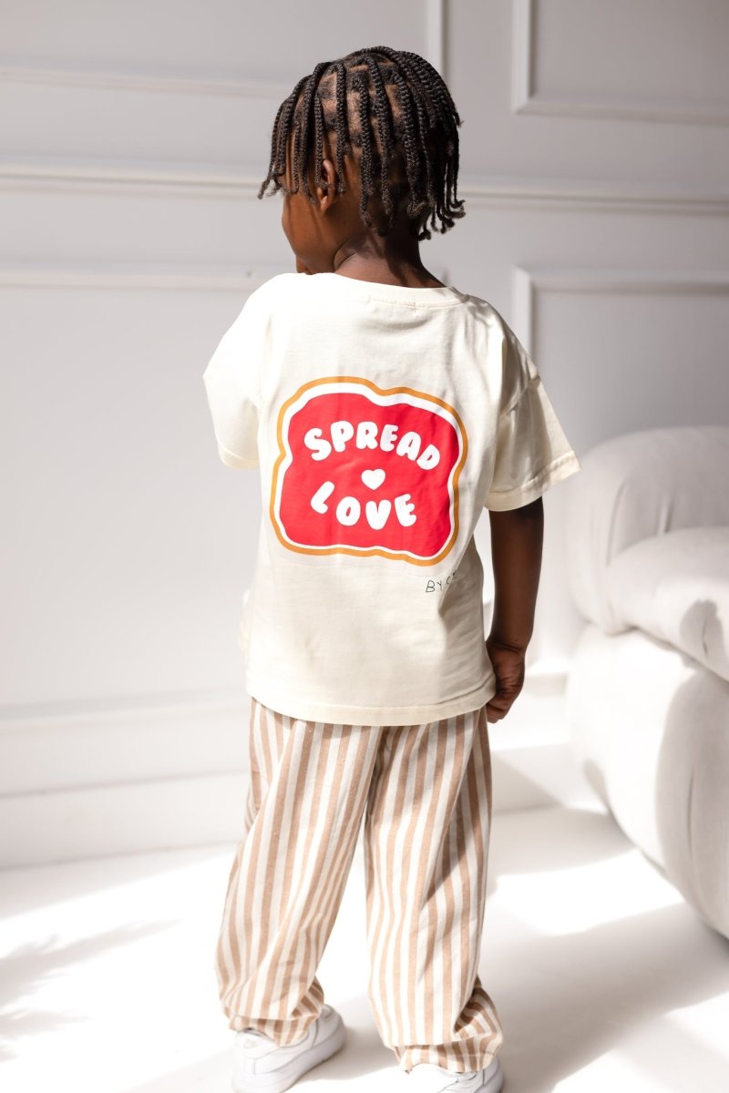 Spread The Love Cozy Crew Club Graphic Tee 100% Cotton