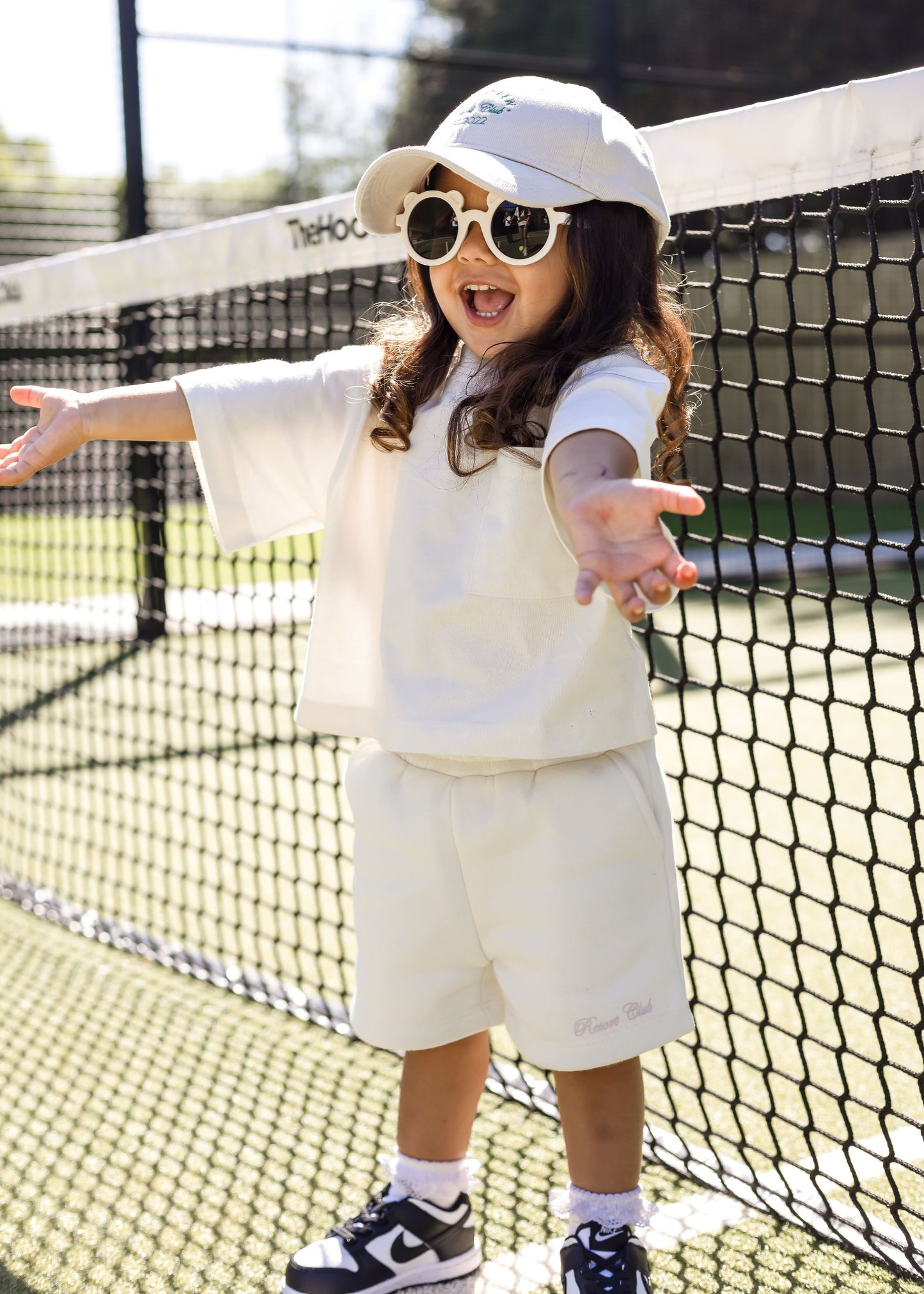 Mini Cozy Crew Resort Club Shorts Snow in White