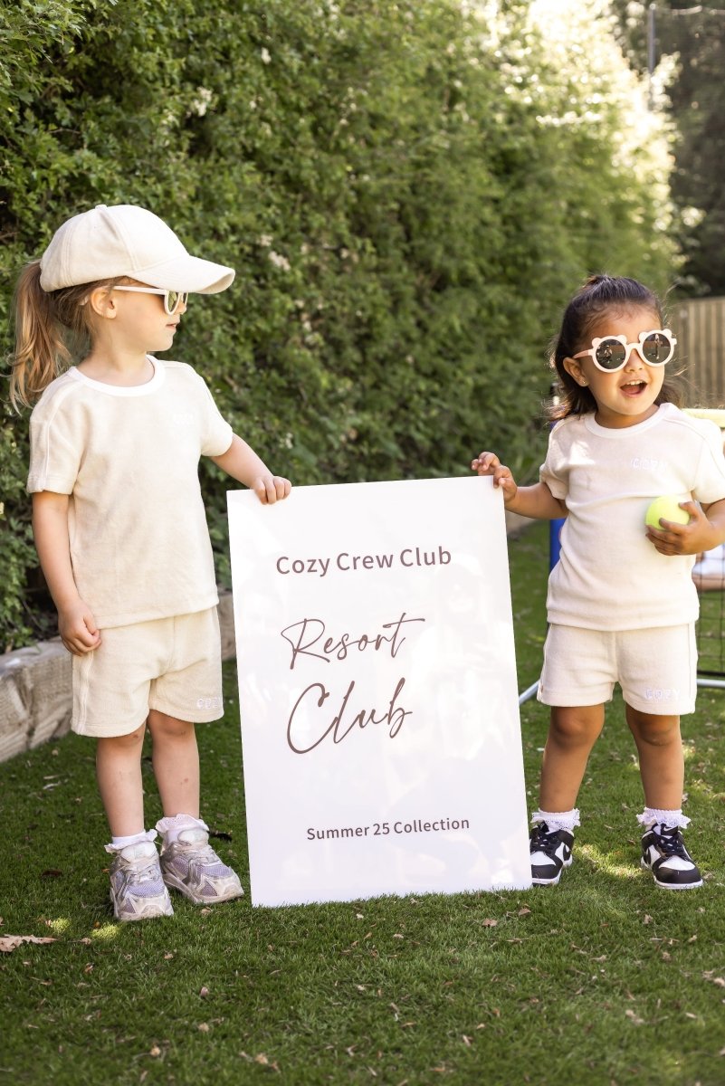 Mini COZY Terry Towelling Tee - Sand Cozy Crew Club Outfit Sets mora-uk.myshopify.com cozy-terry-towelling-tee-sand   5POUND, All Products, BFCM-EXTRA20, BFCM20, CHRISTMAS20, easter50, extradiscount, Holiday Inn, resort club collection, SSSALE2550, terry, TOPS, ultracozy, whatnot, wholesale, wholesale-int, WINTER80