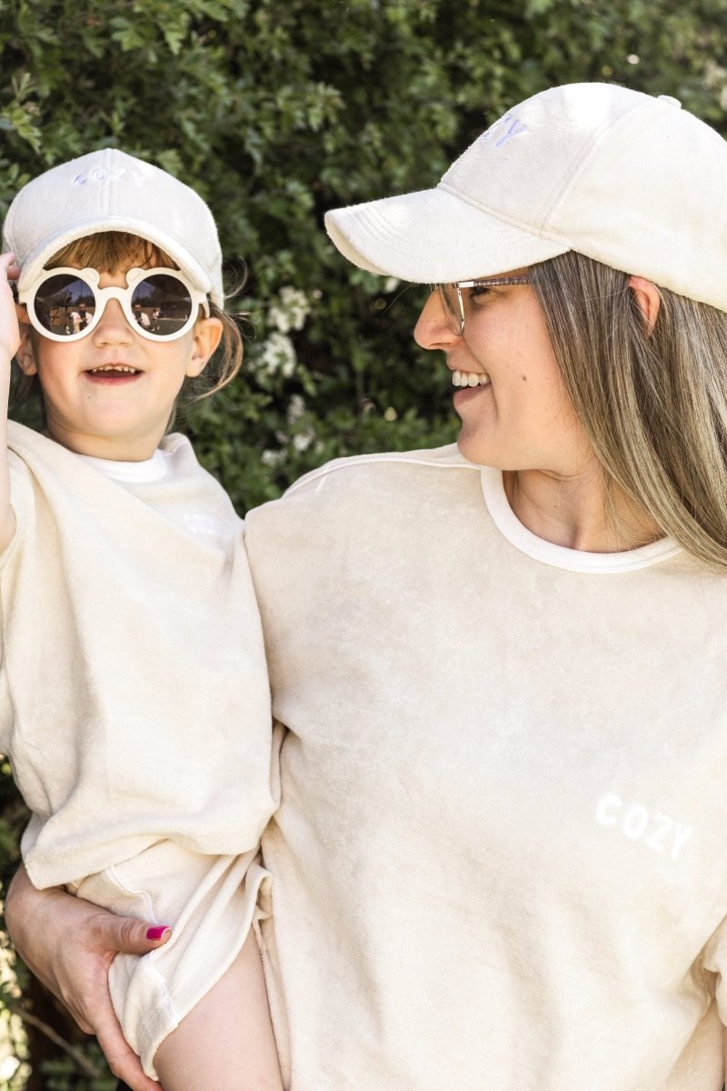Cozy Terry Cap for Adults - Sand - Cozy Crew Club