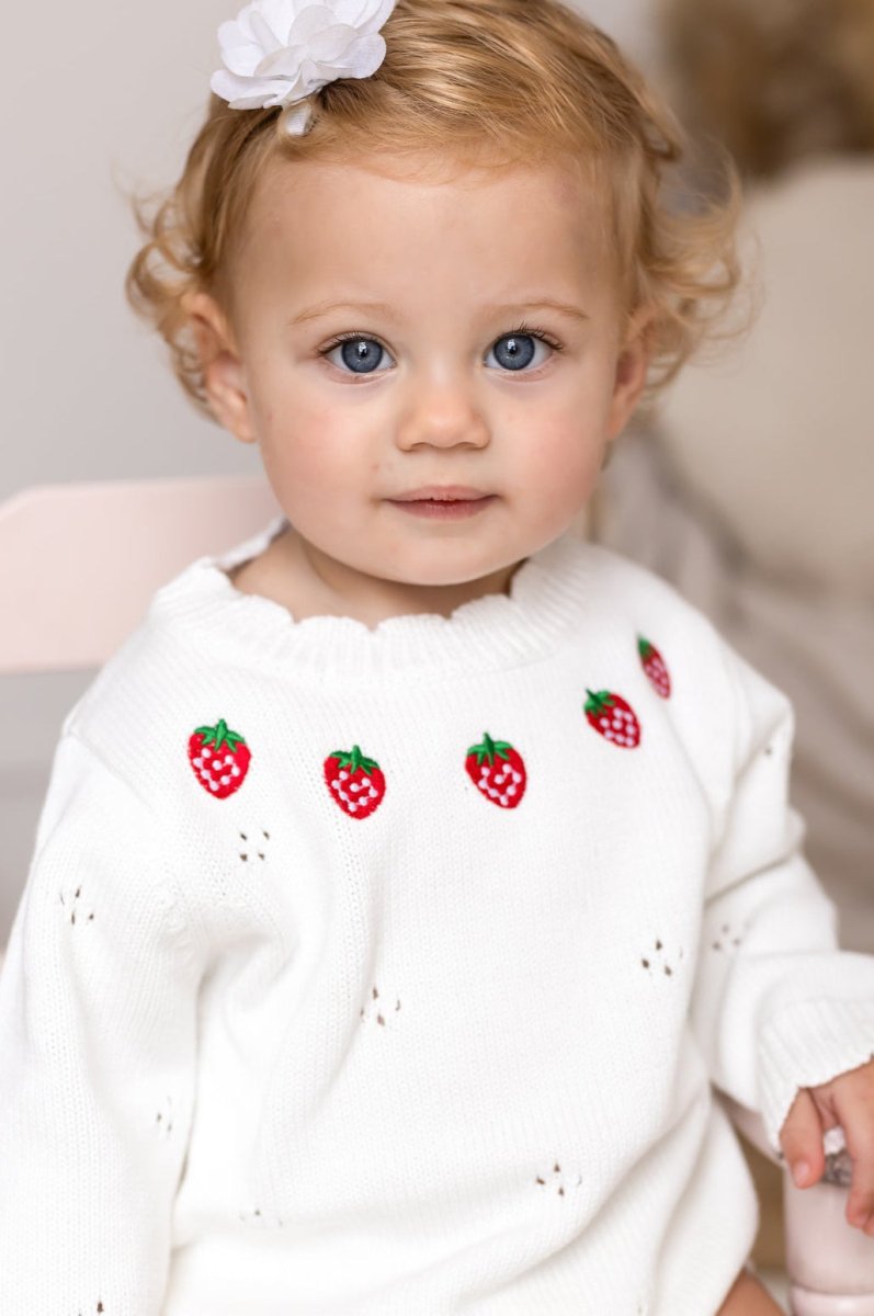 White Stawberry Knit Bodysuit Cozy Crew Club Bodysuits mora-uk.myshopify.com white-stawberry-knit-bodysuit   10off, 20off, allproducts, Baby, bear, BFCM-30, BFCM20, bodysuit, BOXINGDAY, candy, candycain, christmas, CHRISTMAS20, clothing, happy bear, new in, nightwear, nonpersonalised, PADDY10, WINTER30, zero