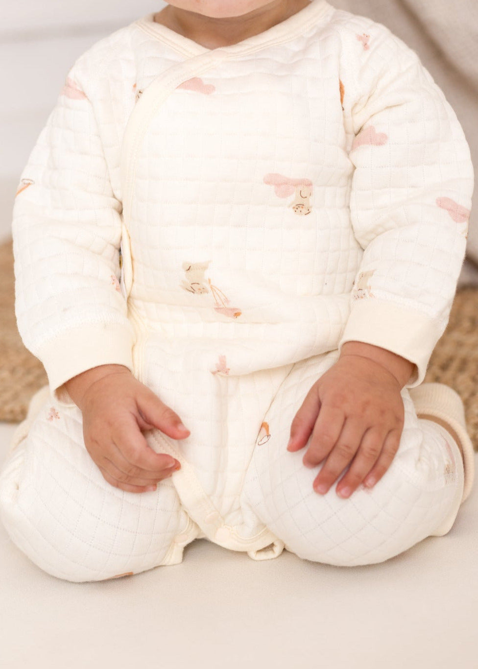 The Boucle Wrap Baby Grow Romper