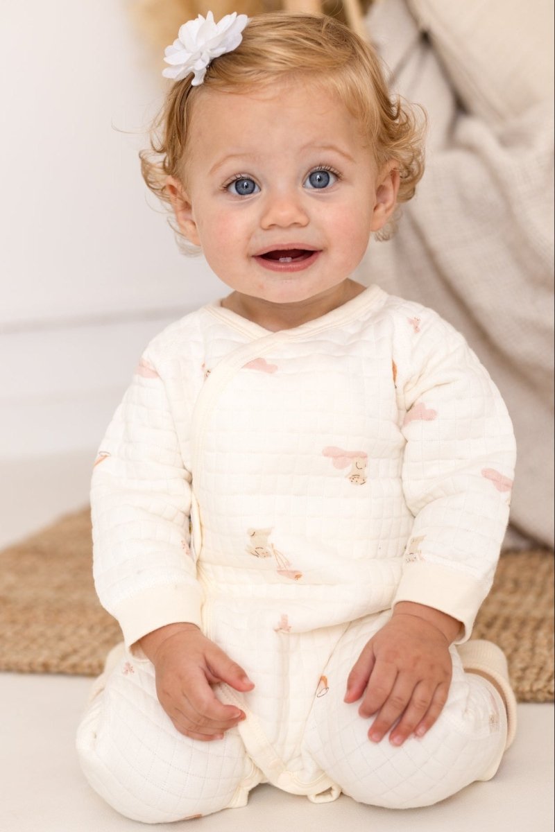 The Rainbow Boucle Wrap Baby Grow Romper - Cozy Crew Club