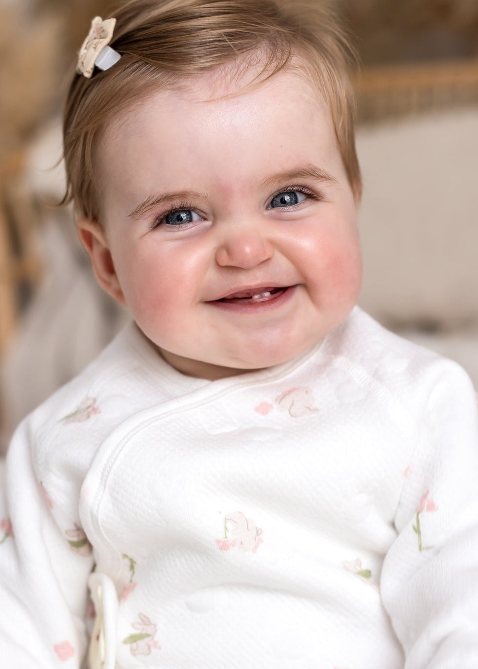 The Snuggle Bun Boucle Wrap Baby Grow Romper