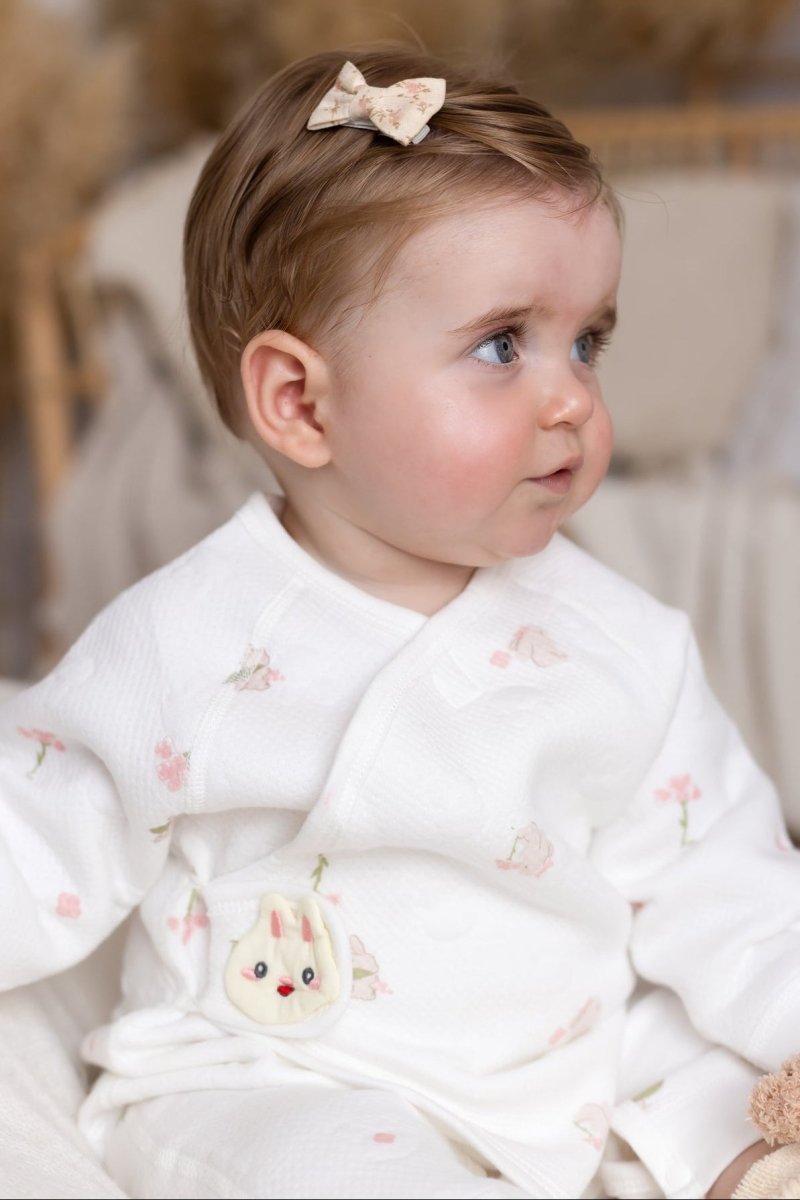 The Snuggle Bun Boucle Wrap Baby Grow Romper - Cozy Crew Club