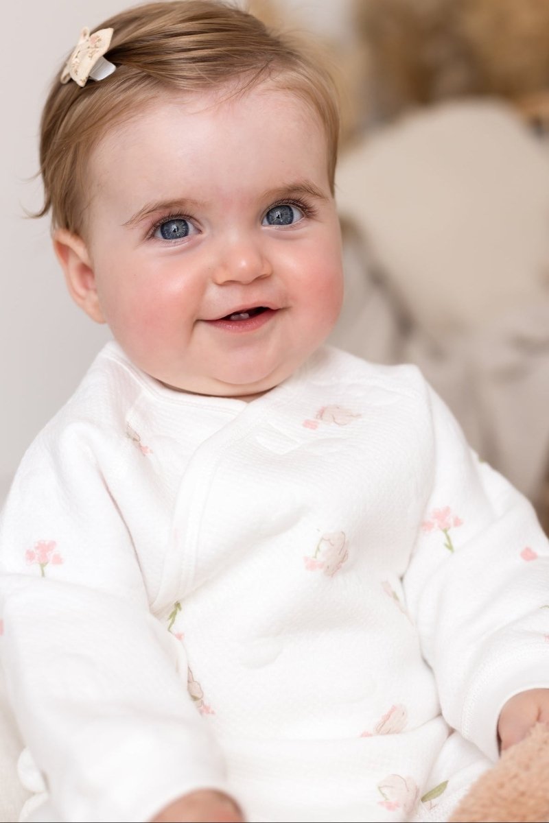 The Snuggle Bun Boucle Wrap Baby Grow Romper - Cozy Crew Club
