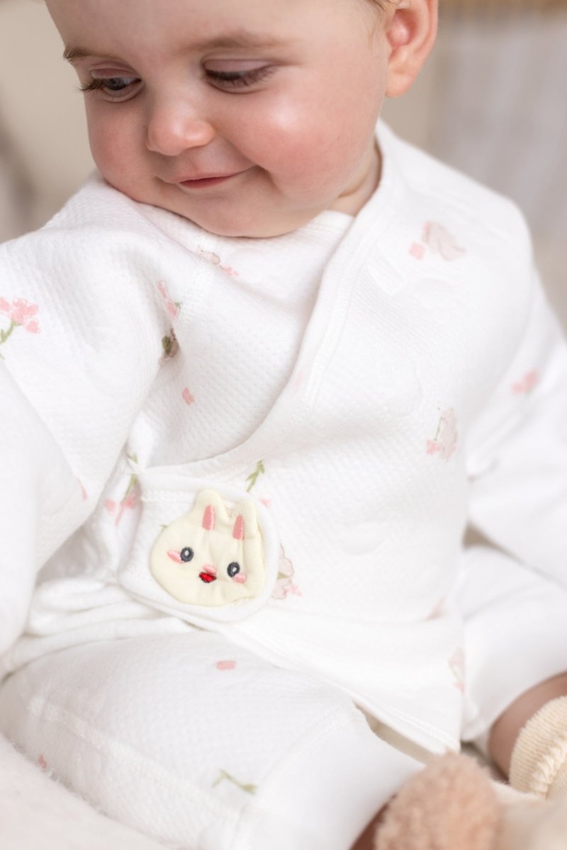 The Snuggle Bun Boucle Wrap Baby Grow Romper - Cozy Crew Club