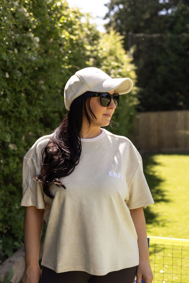 Cozy Terry Cap for Adults - Sand - Cozy Crew Club